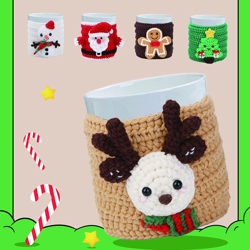 Crochet Kit for Beginners, Crochet Starter Kits, Amigurumi Craft Knitting Crocheting Kits Diy Yarn Knitting Christmas Decoration Pendant Gift with Step-by-Step Video Tutorials