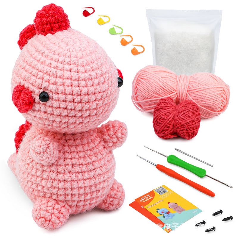Crochet Kit for Beginners, Crochet Starter Kits, Amigurumi Craft Knitting  creative dinosaur  Crocheting Kits with Step-by-Step Video Tutorials