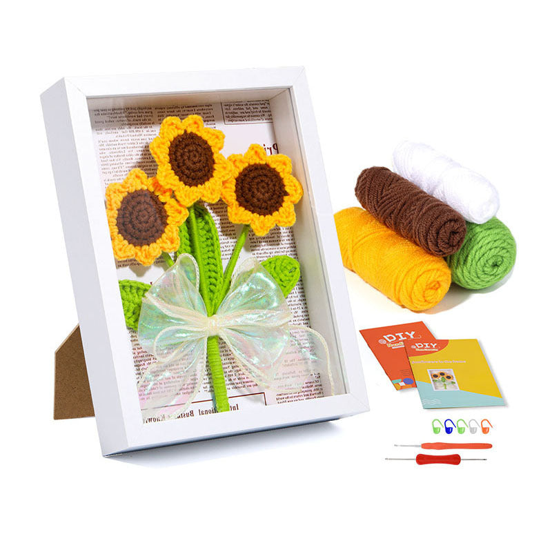 Cross-Border handmade crochet material pack knitted DIY yarn bouquet potted plant style combination set