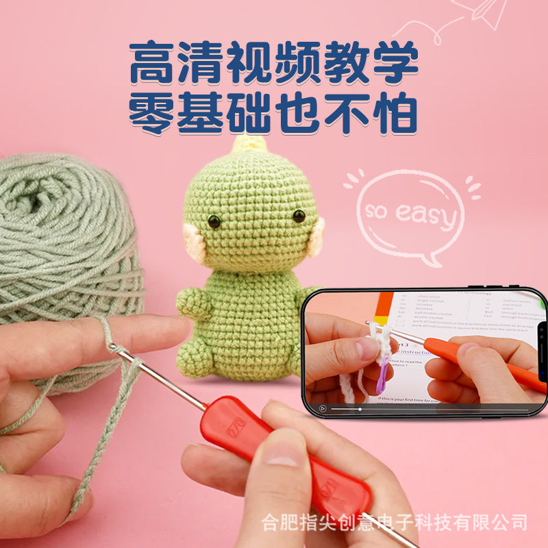 Crochet Kit for Beginners, Crochet Starter Kits, Amigurumi Craft Knitting  creative dinosaur  Crocheting Kits with Step-by-Step Video Tutorials