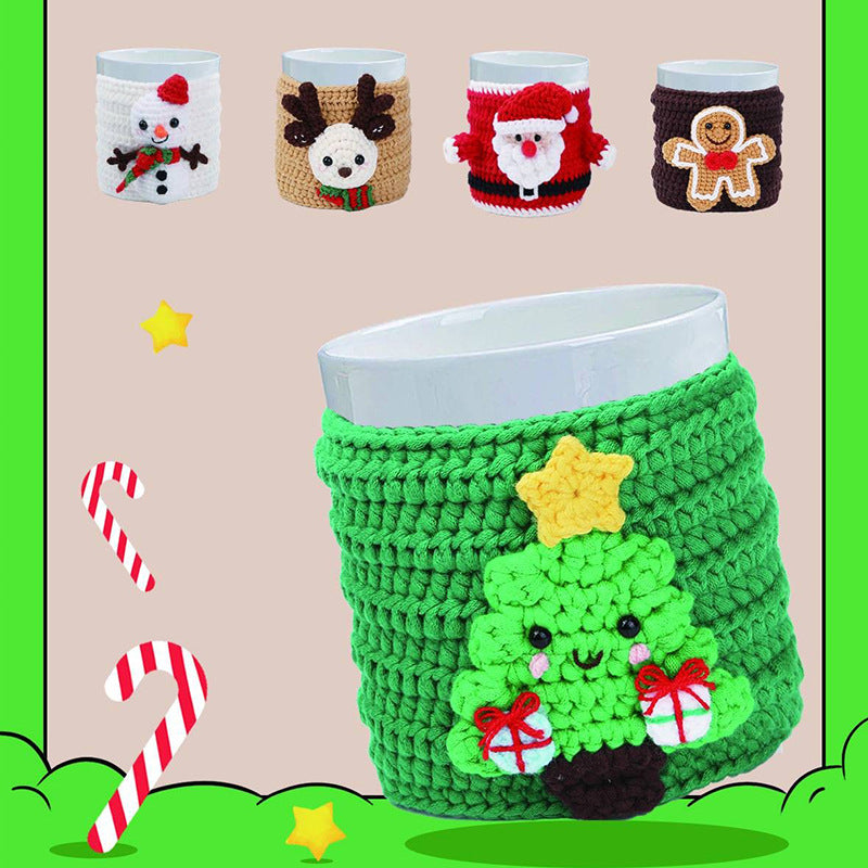 Crochet Kit for Beginners, Crochet Starter Kits, Amigurumi Craft Knitting Crocheting Kits Diy Yarn Knitting Christmas Decoration Pendant Gift with Step-by-Step Video Tutorials