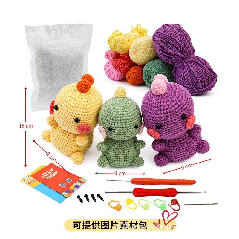Crochet Kit for Beginners, Crochet Starter Kits, Amigurumi Craft Knitting  creative dinosaur  Crocheting Kits with Step-by-Step Video Tutorials