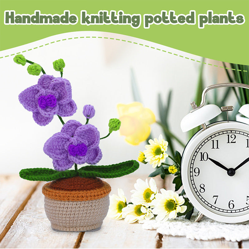 Crochet Kit for Beginners, Crochet Starter Kits, Amigurumi Craft Knitting Crocheting Kits Phalaenopsis   with Step-by-Step Video Tutorials