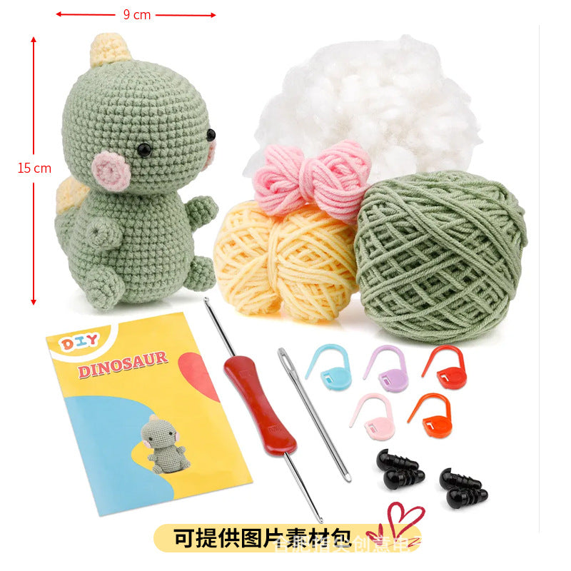 Crochet Kit for Beginners, Crochet Starter Kits, Amigurumi Craft Knitting  creative dinosaur  Crocheting Kits with Step-by-Step Video Tutorials