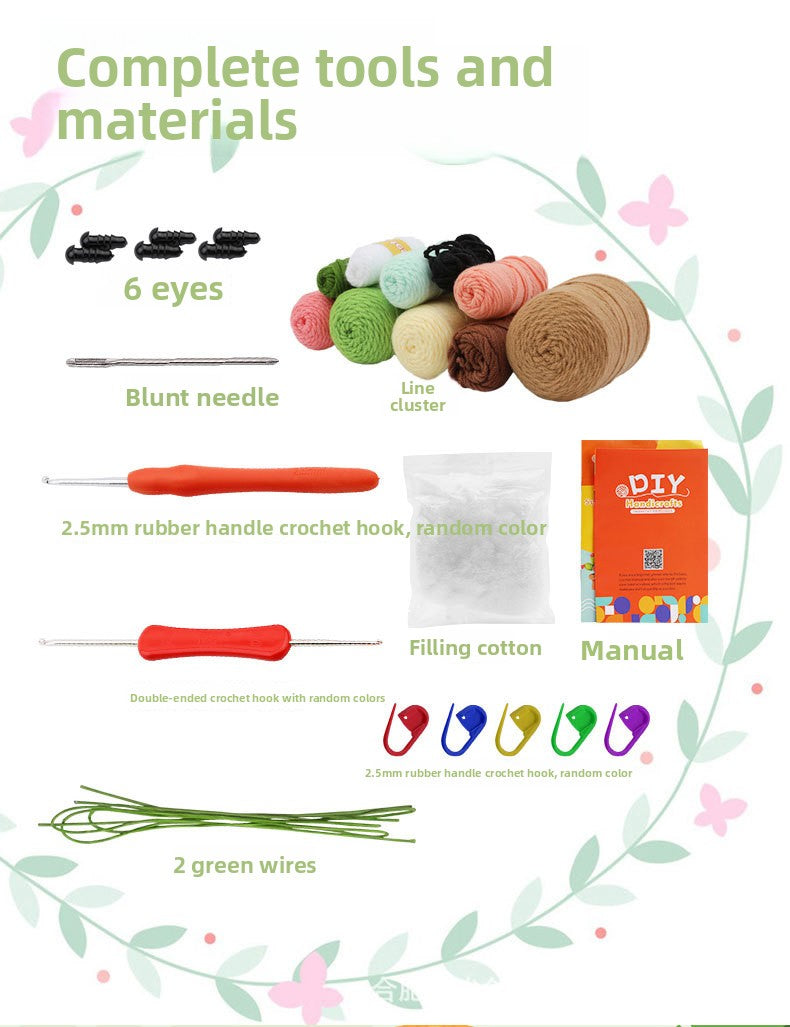 Crochet Kit for Beginners, Crochet Starter Kits, Amigurumi Craft Knitting Crocheting  cactus succulent pot plant kit with Step-by-Step Video Tutorials