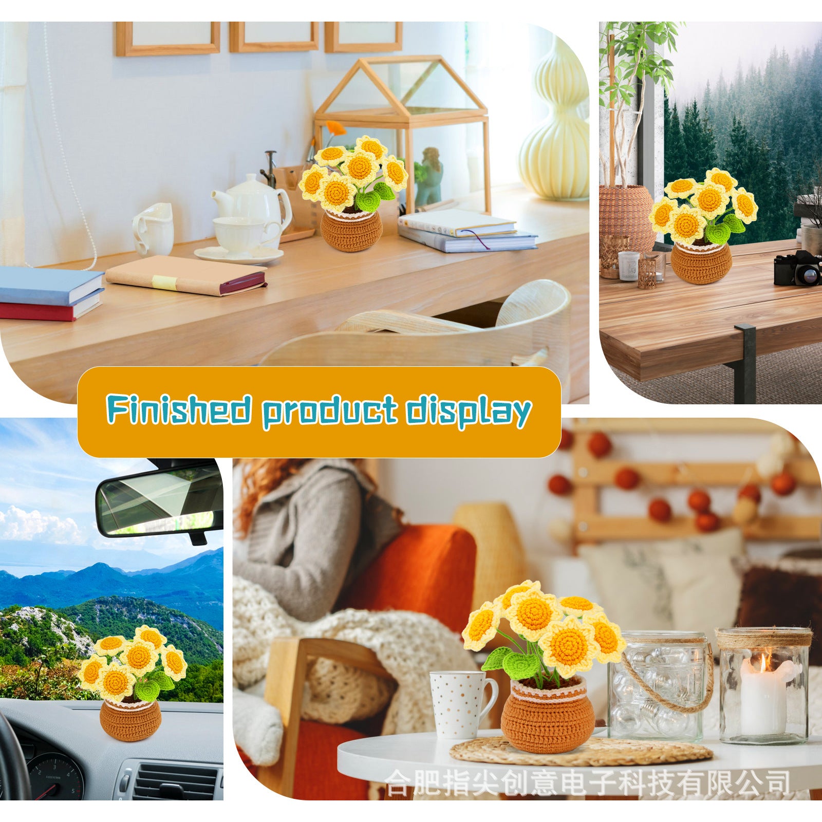 Cross-Border handmade crochet material pack knitted DIY yarn bouquet potted plant style combination set