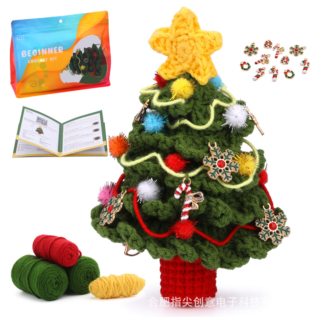 Crochet Kit for Beginners, Crochet Starter Kits, Amigurumi Craft Knitting Crocheting Kits Diy Yarn Knitting Christmas Decoration Pendant Gift with Step-by-Step Video Tutorials