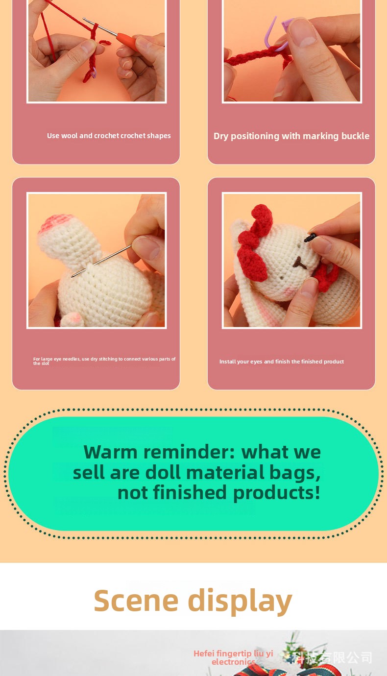 Crochet Kit for Beginners, Crochet Starter Kits, Amigurumi Craft Knitting Crocheting  rabbit Kits with Step-by-Step Video Tutorials