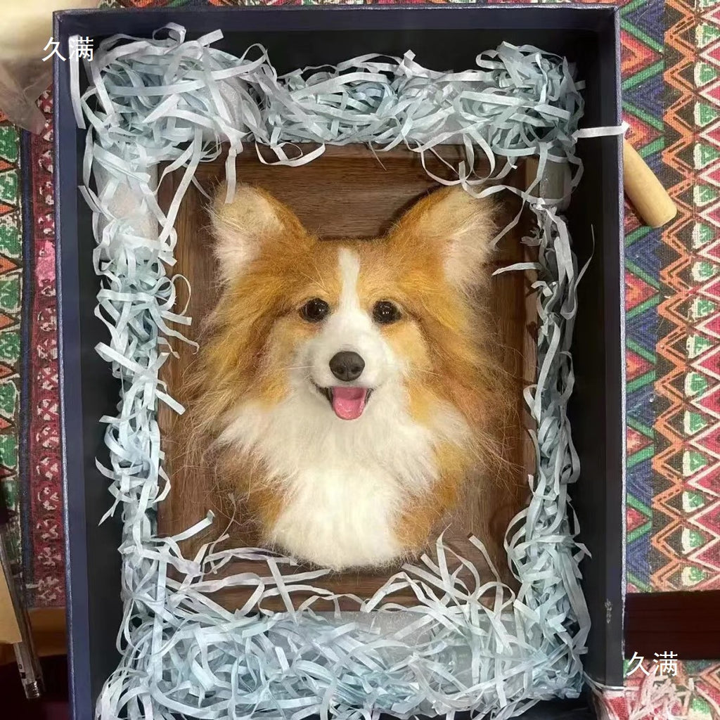 Wool Felt DIY Pet Cat  dog Puppy Full Body Gift Living Room Photo Frame Custom Design