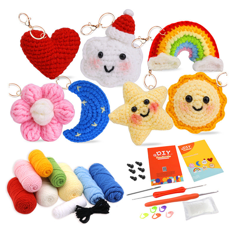 Cross-Border handmade crochet material pack knitted DIY yarn bouquet potted plant style combination set