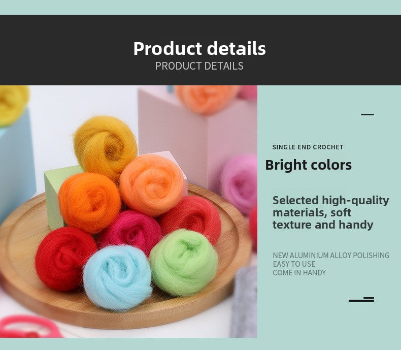Wool felt set, beginner tool kit, Wool felt poke, material tool storage