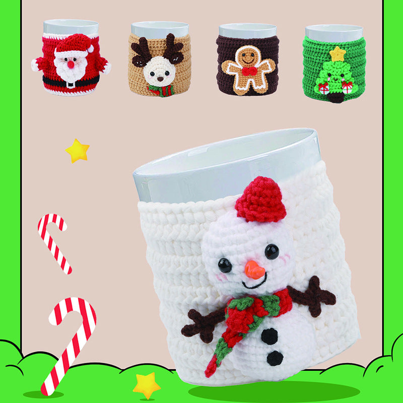 Crochet Kit for Beginners, Crochet Starter Kits, Amigurumi Craft Knitting Crocheting Kits Diy Yarn Knitting Christmas Decoration Pendant Gift with Step-by-Step Video Tutorials