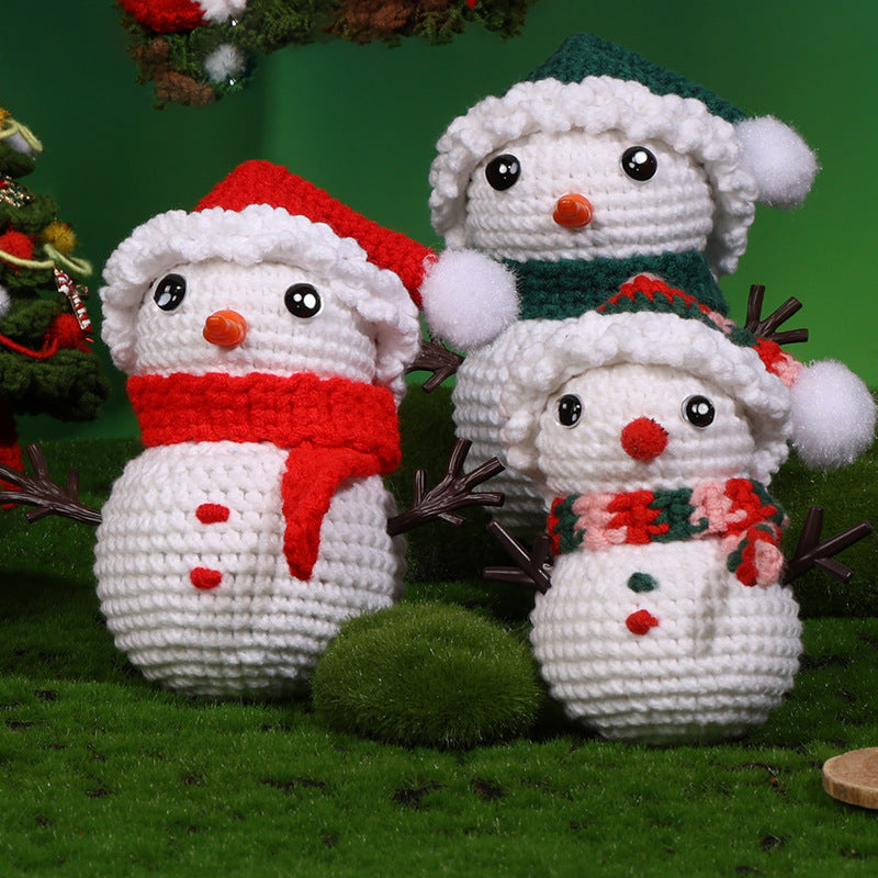 Crochet Kit for Beginners, Crochet Starter Kits, Amigurumi Craft Knitting Crocheting Kits Diy Yarn Knitting Christmas Decoration Pendant Gift with Step-by-Step Video Tutorials
