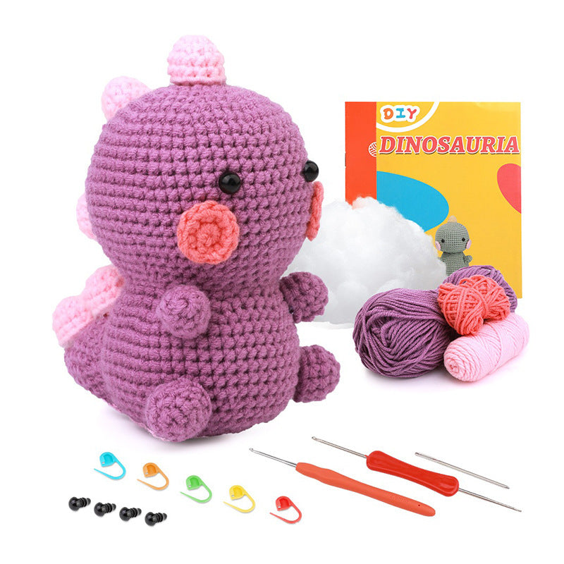 Crochet Kit for Beginners, Crochet Starter Kits, Amigurumi Craft Knitting  creative dinosaur  Crocheting Kits with Step-by-Step Video Tutorials