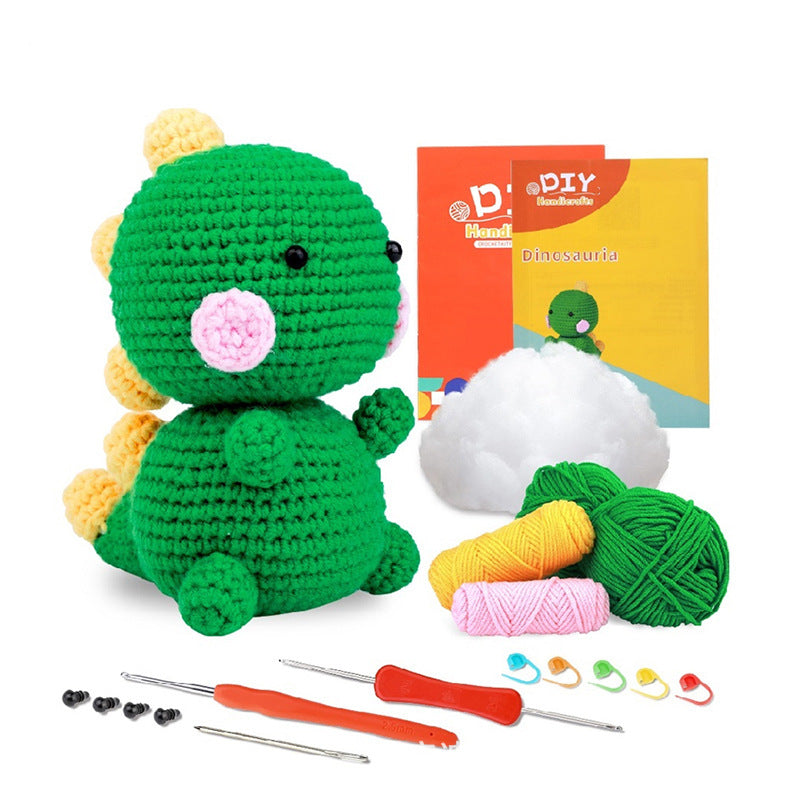 Crochet Kit for Beginners, Crochet Starter Kits, Amigurumi Craft Knitting  creative dinosaur  Crocheting Kits with Step-by-Step Video Tutorials