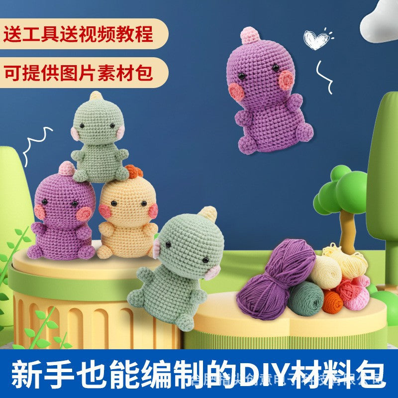 Crochet Kit for Beginners, Crochet Starter Kits, Amigurumi Craft Knitting  creative dinosaur  Crocheting Kits with Step-by-Step Video Tutorials