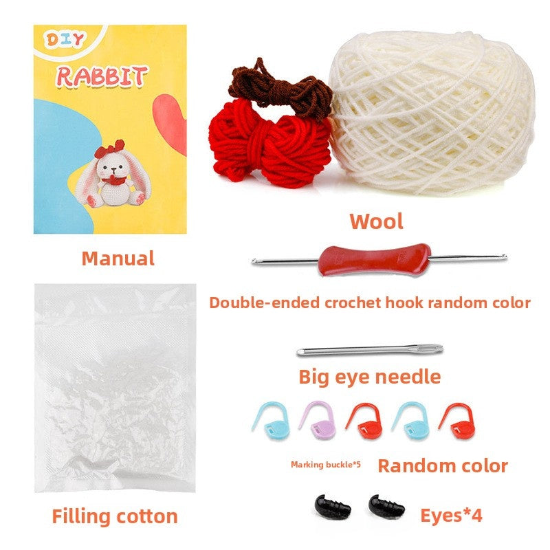 Crochet Kit for Beginners, Crochet Starter Kits, Amigurumi Craft Knitting Crocheting  rabbit Kits with Step-by-Step Video Tutorials